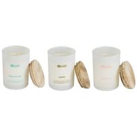 Beliani - SIMPLICITY - Geurkaars set - Leer|Zeebries|Amber - Soja wax