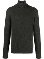 Roberto Collina pull nervuré à col zippé - Gris Roberto Collina pull nervuré à col zippé - Gris