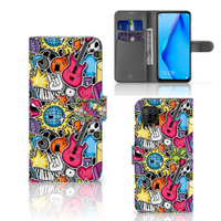 Huawei P40 Lite Wallet Case met Pasjes Punk Rock - thumbnail