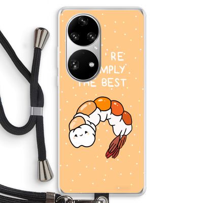 You're Shrimply The Best: Huawei P50 Pro Transparant Hoesje met koord