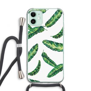 Lange bladeren: iPhone 11 Transparant Hoesje met koord