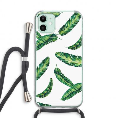 Lange bladeren: iPhone 11 Transparant Hoesje met koord
