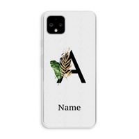 Charcoal Flora: Pixel 4 XL Transparant Hoesje