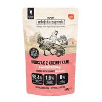 WIEJSKA ZAGRODA Kip met garnalen en valeriaan - Natvoer voor katten - 100g