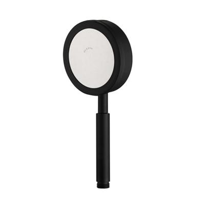 Afneembaar en wasbaar 304 roestvrijstaal ronde onder druk handheld douchekop maat: 117mm (zwart)