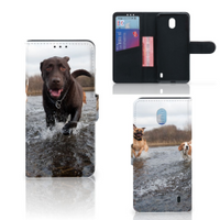 Nokia 1 Plus Telefoonhoesje met Pasjes Honden Labrador