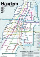 Wandkaart - Stadsplattegrond Haarlem Metro Transit Map - Metrokaart |