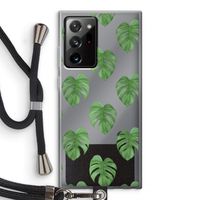 Monstera leaves: Samsung Galaxy Note 20 Ultra / Note 20 Ultra 5G Transparant Hoesje met koord