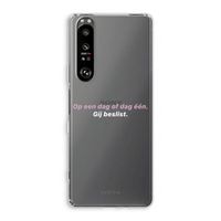 gij beslist: Sony Xperia 1 III Transparant Hoesje