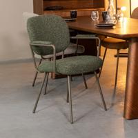 LABEL51 Eetkamerstoel Lausanne - Forest - Boucle - Forest Frame