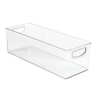 iDesign - Opbergbox met Handvaten, 15.2 x 40.6 x 12.7 cm, Stapelbaar, Kunststof, Transparant - iDesign Kitchen Binz - thumbnail