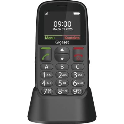 Gigaset GL395 Mobiele telefoon SOS-knop, Spatwaterdicht, Stofvrij Zwart