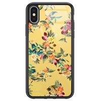 iPhone X/XS glazen hardcase - Florals for days