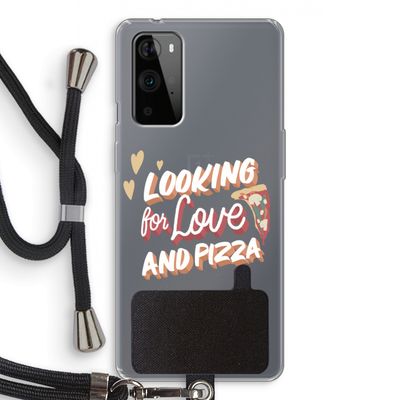 Pizza is the answer: OnePlus 9 Pro Transparant Hoesje met koord