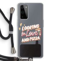 Pizza is the answer: OnePlus 9 Pro Transparant Hoesje met koord