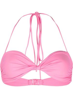 Magda Butrym haut de bikini à fronces - Rose