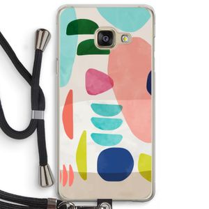 Bold Rounded Shapes: Samsung Galaxy A3 (2016) Transparant Hoesje met koord
