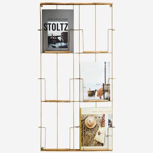 Madam Stoltz tijdschriftenrek oud messing 97 x 53