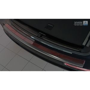 RVS Bumper beschermer passend voor 'Deluxe' Audi Q5 2008-2016 Zwart/Rood-Zwart Carbon AV244023