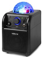 Vonyx SBS50 Bluetooth party speaker met LED zwart - thumbnail