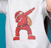 Kerst t shirt kerstman in dab positie
