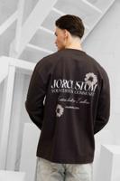 Jorcustom Flowers Longsleeve T-Shirt Heren Bruin - Maat S - Kleur: Bruin | Soccerfanshop