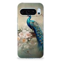 TPU Hoesje voor Google Pixel 9 | 9 Pro Vintage Pauwen TPU Hoesje voor Google Pixel 9 | 9 Pro Vintage Pauwen