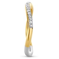 TI SENTO-Milano 12260ZY Ring zilver-zirconia goud-en zilverkleurig-wit 2 mm