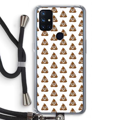 Poop emoji: OnePlus Nord N10 5G Transparant Hoesje met koord