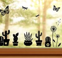 Leuke plantendecoratie raamsticker