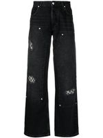 MISBHV distressed straight-leg jeans - Noir - thumbnail