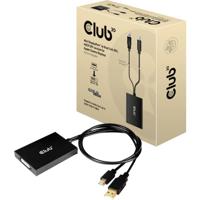 club3D CAC-1130-A Mini-displayport / DVI Adapter [1x Mini-DisplayPort, USB-A - 1x DVI] Zwart 60 cm - thumbnail