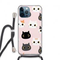 Katten: iPhone 13 Pro Max Transparant Hoesje met koord