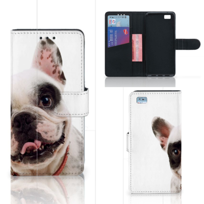 Huawei Ascend P8 Lite | Telefoonhoesje | Met pasjeshouder | Franse Bulldog