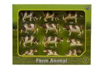 Kids Globe globe koeien rood/bont, 12st. 1:32