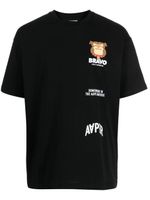 AAPE BY *A BATHING APE® t-shirt en coton à logo imprimé - Noir - thumbnail