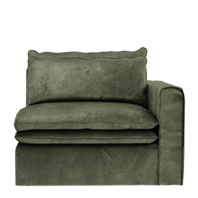 Rivièra Maison Modulaire Bank 'Continental' Corner Rechts, Velvet, kleur Ivy