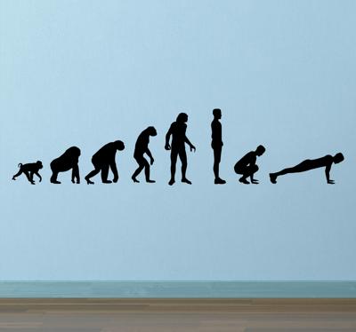 Muursticker Evolution to Burpee