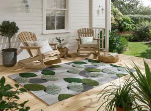 Sanderson - Dandelion Clocks-Botanical Green outdoor 445807 - 140x200 cm Vloerkleed