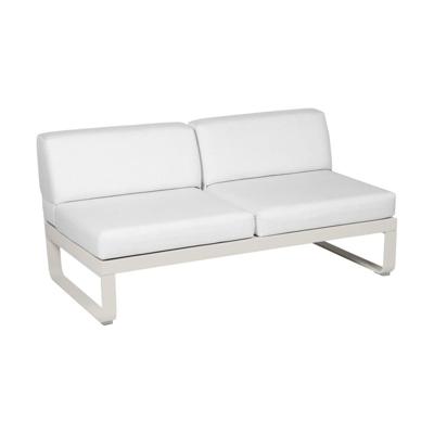 Fermob Bellevie 2-zitsmodule loungebank Clay Grey - Off-White