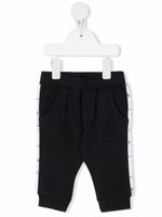 Emporio Armani Kids pantalon de jogging à bande logo - Bleu