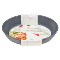 1x Grijze ovale glazen ovenschalen 2,4 liter 30 x 21 cm - thumbnail