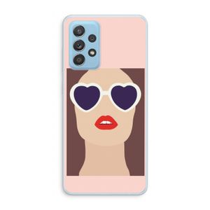 Red lips: Samsung Galaxy A73 Transparant Hoesje
