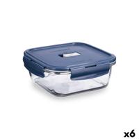 Hermetische Lunchtrommel Luminarc Baltic Blauw Glas 1,22 L (6 Stuks)