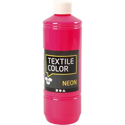 Creativ Company Textielkleur, neon roze, 500 ml/ 1 fles