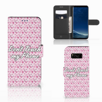 Samsung Galaxy S8 Portemonnee Hoesje Flowers Pink DTMP