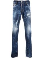 DSQUARED2 jean Twimphony à effet taches de peinture - Bleu - thumbnail