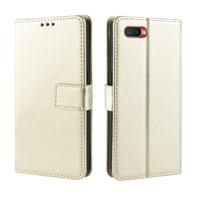 Voor oppo Reno een retro Crazy Horse textuur horizontale Flip lederen draagtas met houder & kaartsleuven & fotolijstjes (goud)