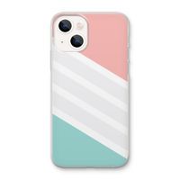 Strepen pastel: iPhone 13 mini Transparant Hoesje