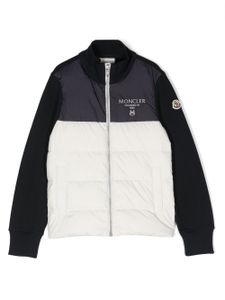 Moncler Enfant doudoune à logo imprimé - Bleu